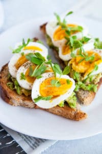 Hard Boiled Eggs with Avocado Toast - Breakfast For Dinner