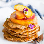 Let's say a little hallelujah for Oatmeal Pancakes. The base is mostly oatmeal, which means they're high in protein and fiber, and hearty to keep you full. Your kids will love them because - they're pancakes!